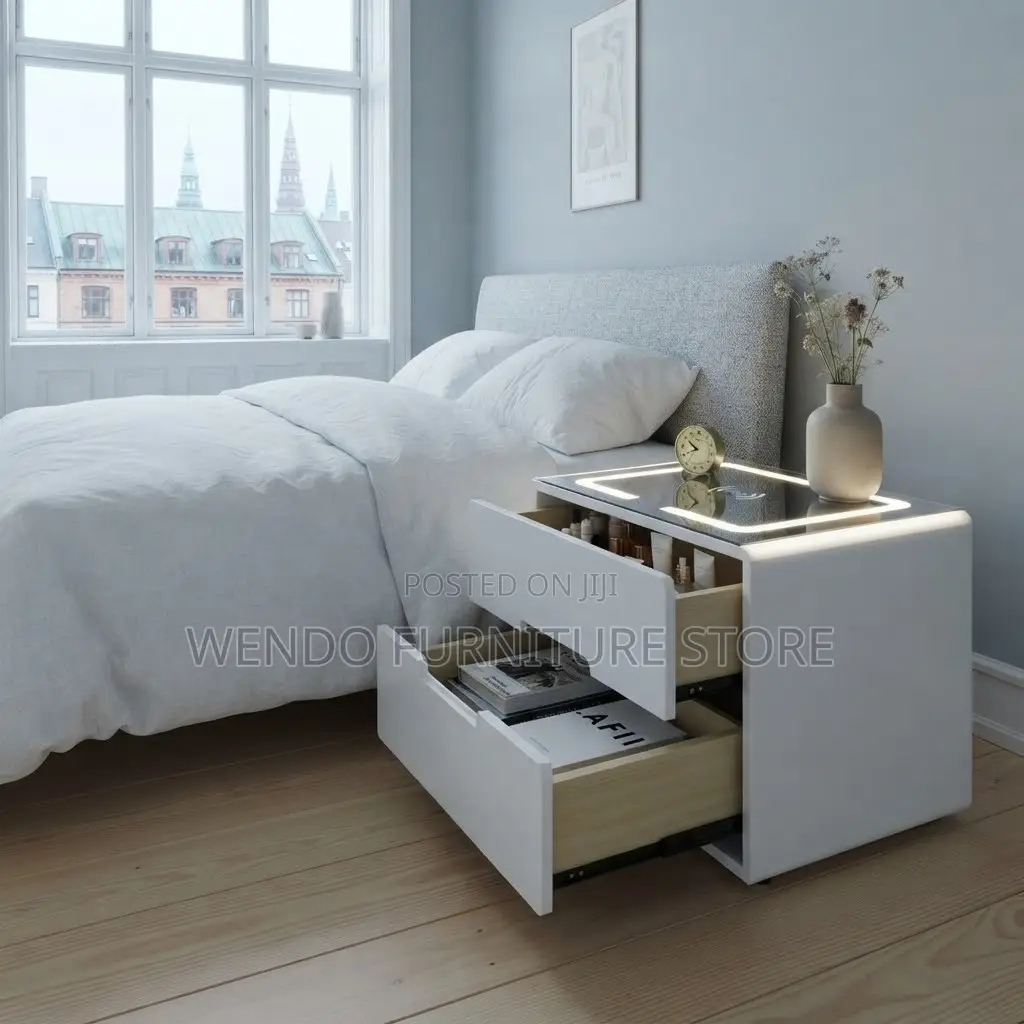 Storage Unit; White Bedroom Cabinet With Three Lockers