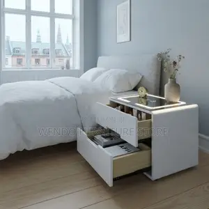 Storage Unit; White Bedroom Cabinet With Three Lockers