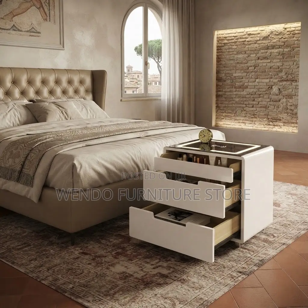 Storage Unit; White Bedroom Cabinet With Three Lockers
