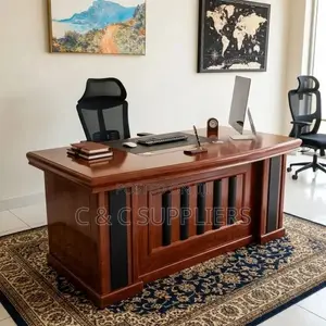 CEO"s Mahogany L-Shape Desk-1600mm