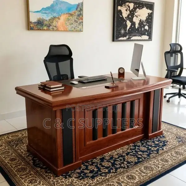CEO"s Mahogany L-Shape Desk-1600mm