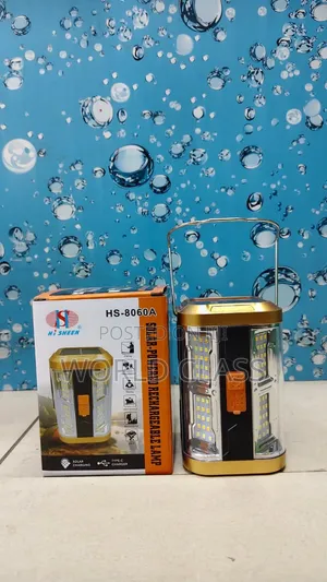 Solar-Powered Rechargeable LED Camping Lamp