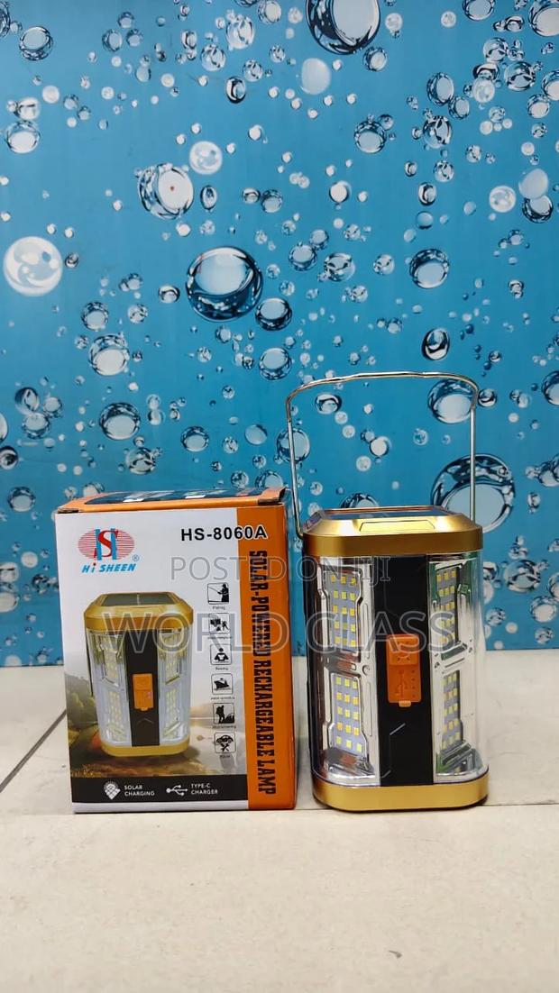 Solar-Powered Rechargeable LED Camping Lamp