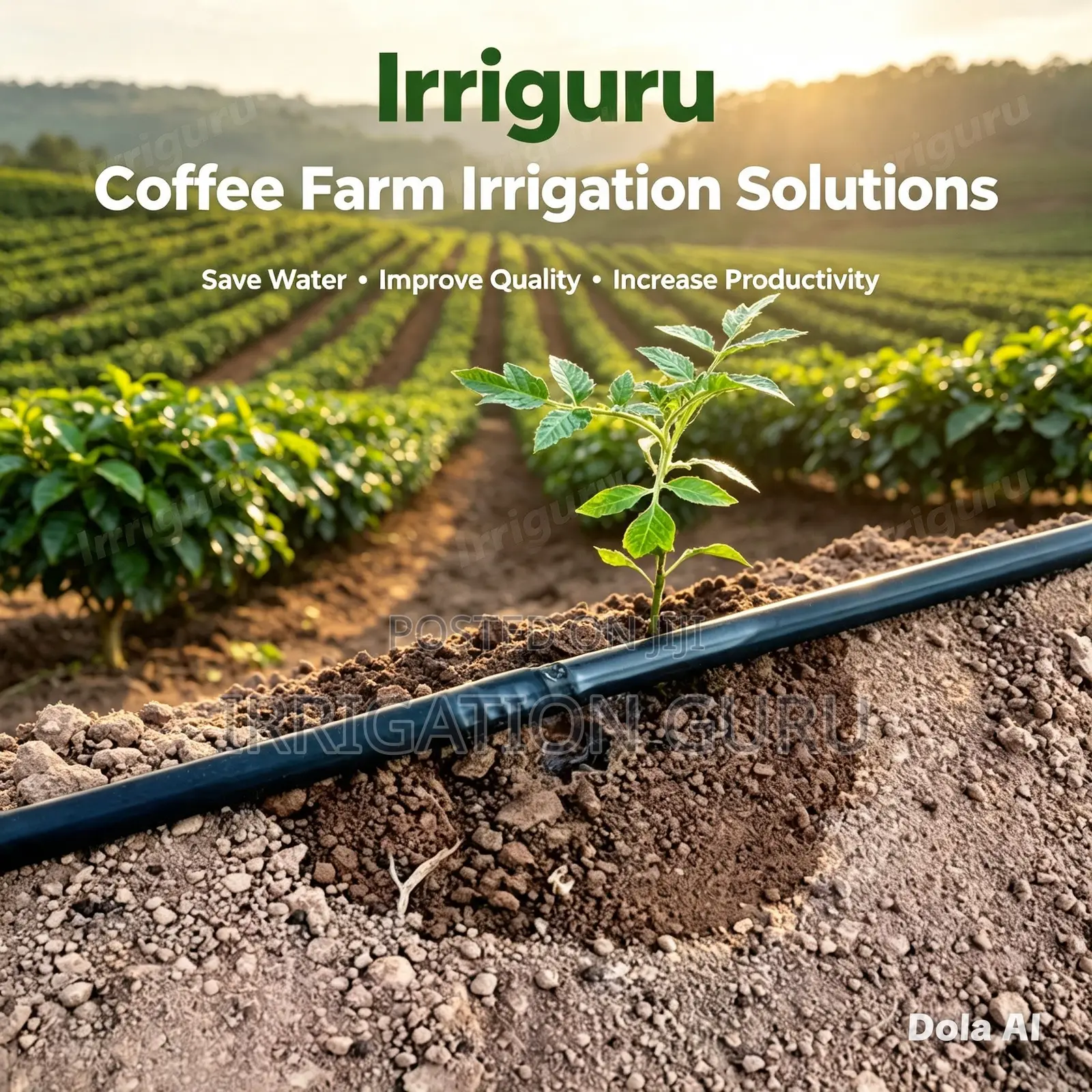 Flower Drip Irrigation Field