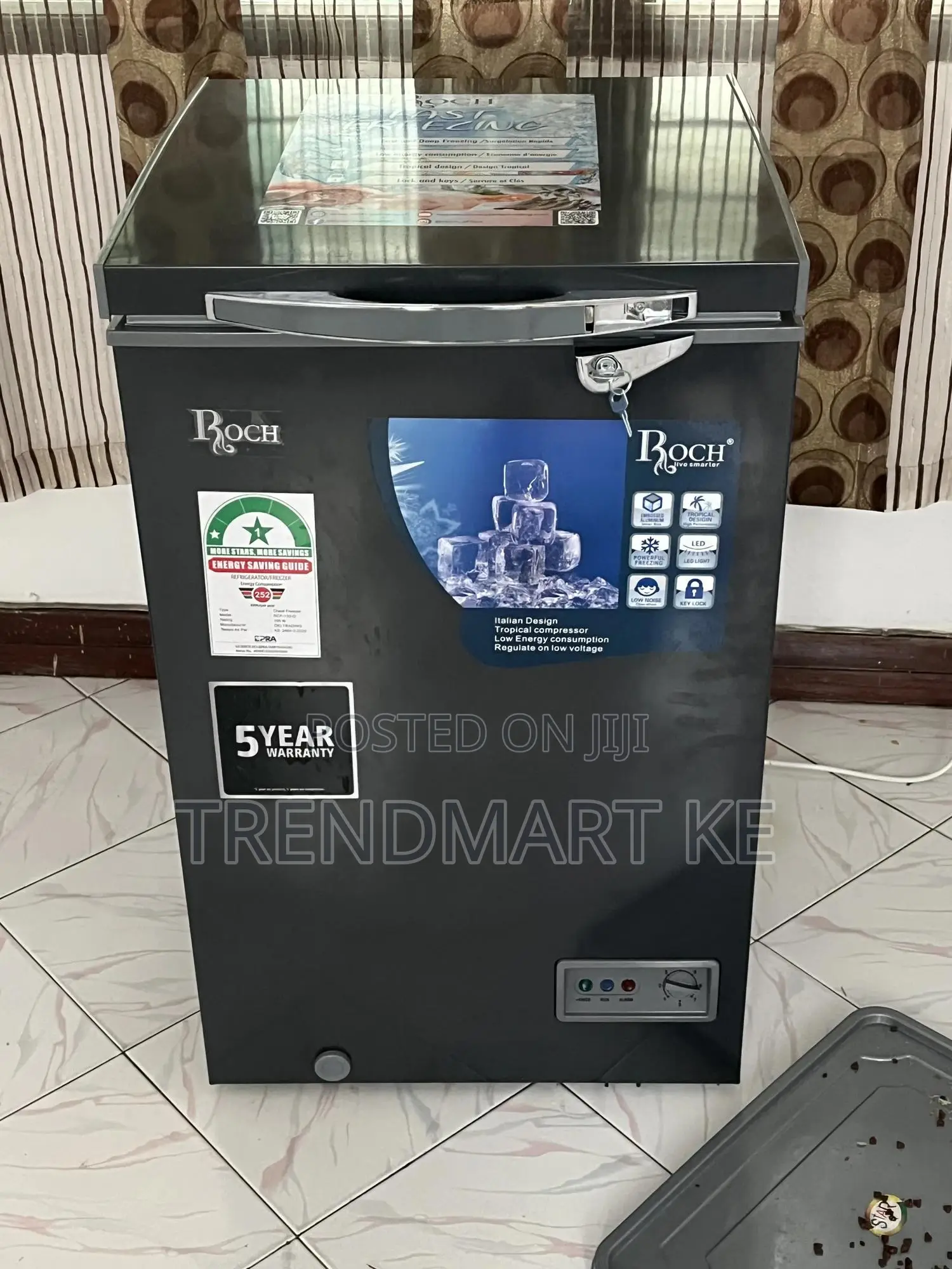 Roch Chest Freezer(Rcf-130-G) 93L