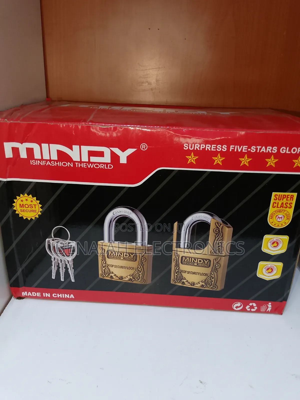 Original Mindy Padlock Three Set of Keys,hardened for Maximum Security