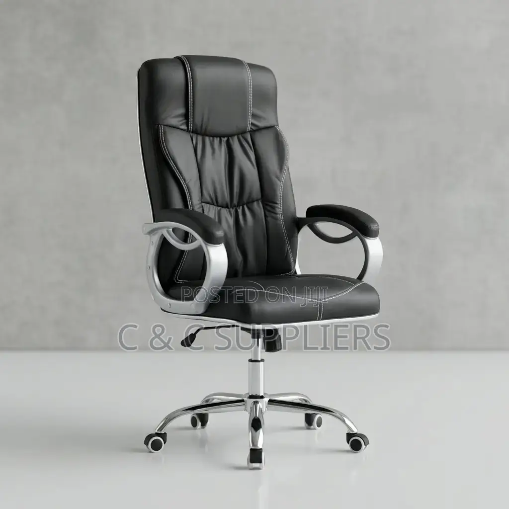 Black Leather Boss Task Chair.