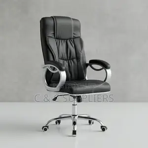Black Leather Boss Task Chair.