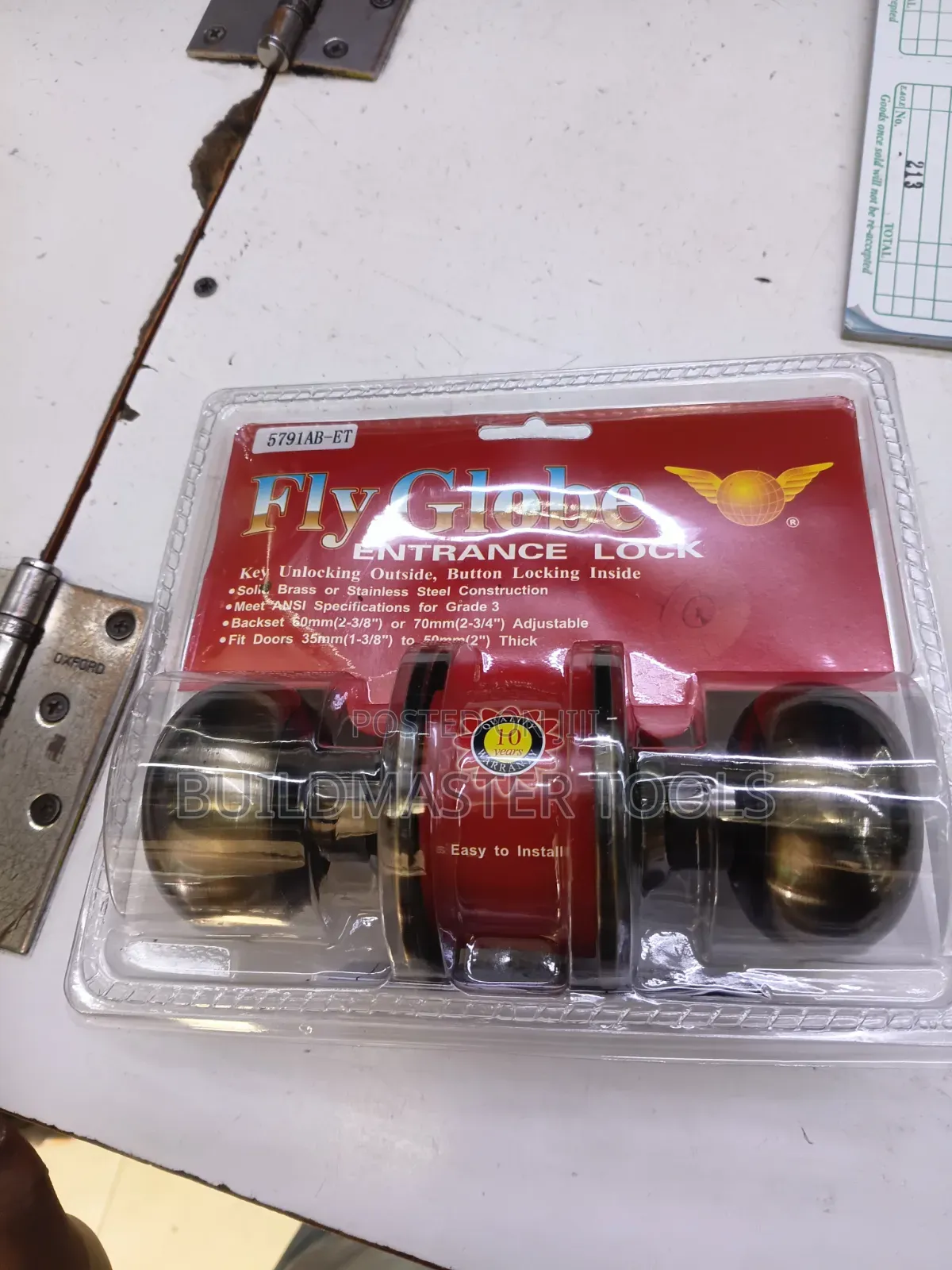 Fly Globe 5791ab-Et Entrance Door Knob Lock Set