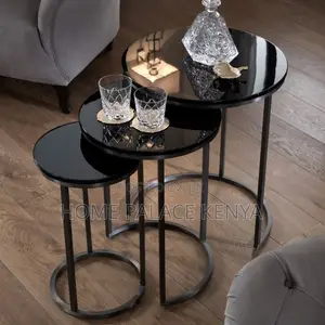Nesting Table; Space Saving Marble Top Nesting Tables for Living Rooms