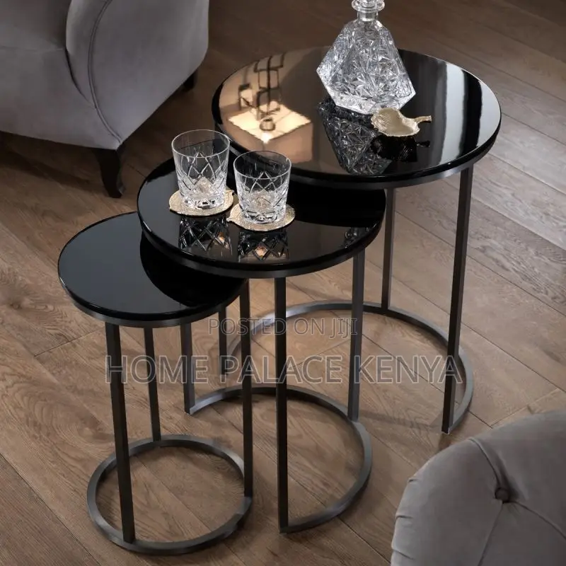 Nesting Table; Space Saving Marble Top Nesting Tables for Living Rooms