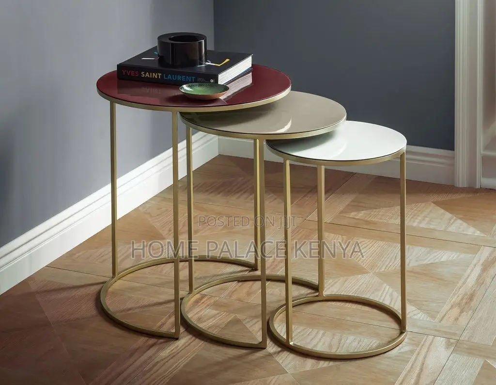 Nesting Table; Space Saving Marble Top Nesting Tables for Living Rooms