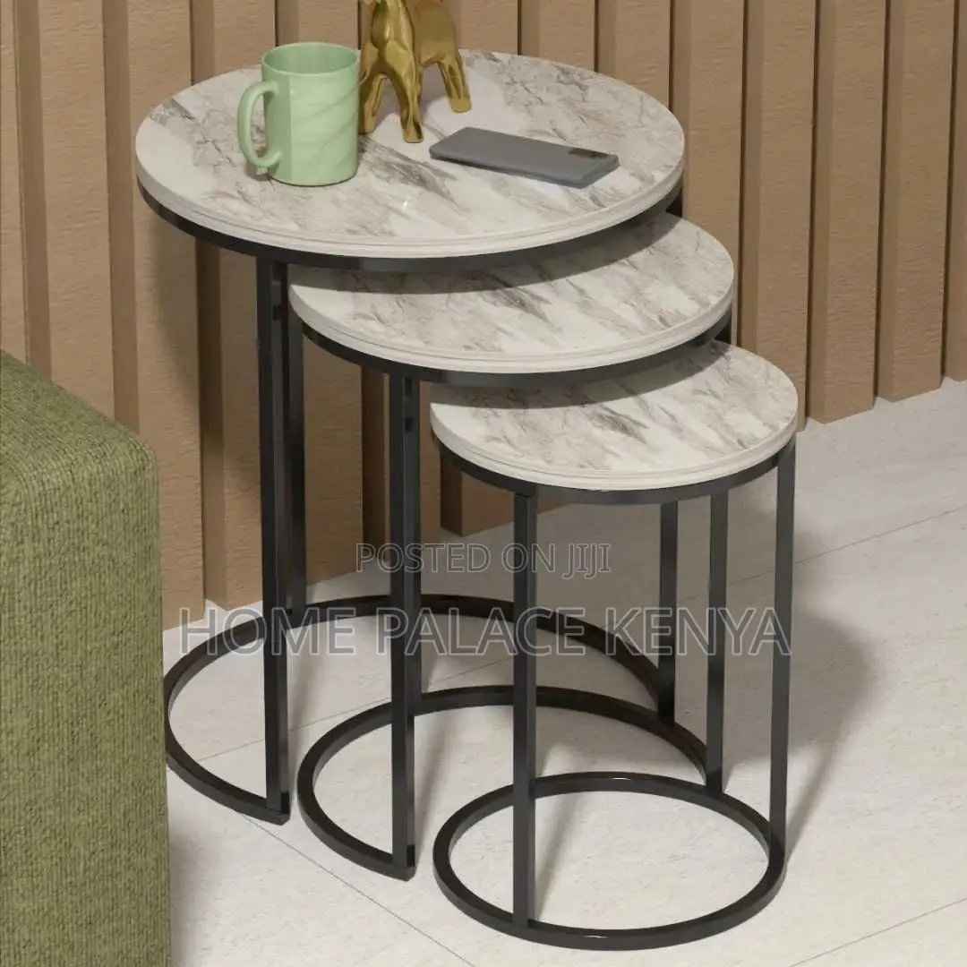 Nesting Table; Space Saving Marble Top Nesting Tables for Living Rooms