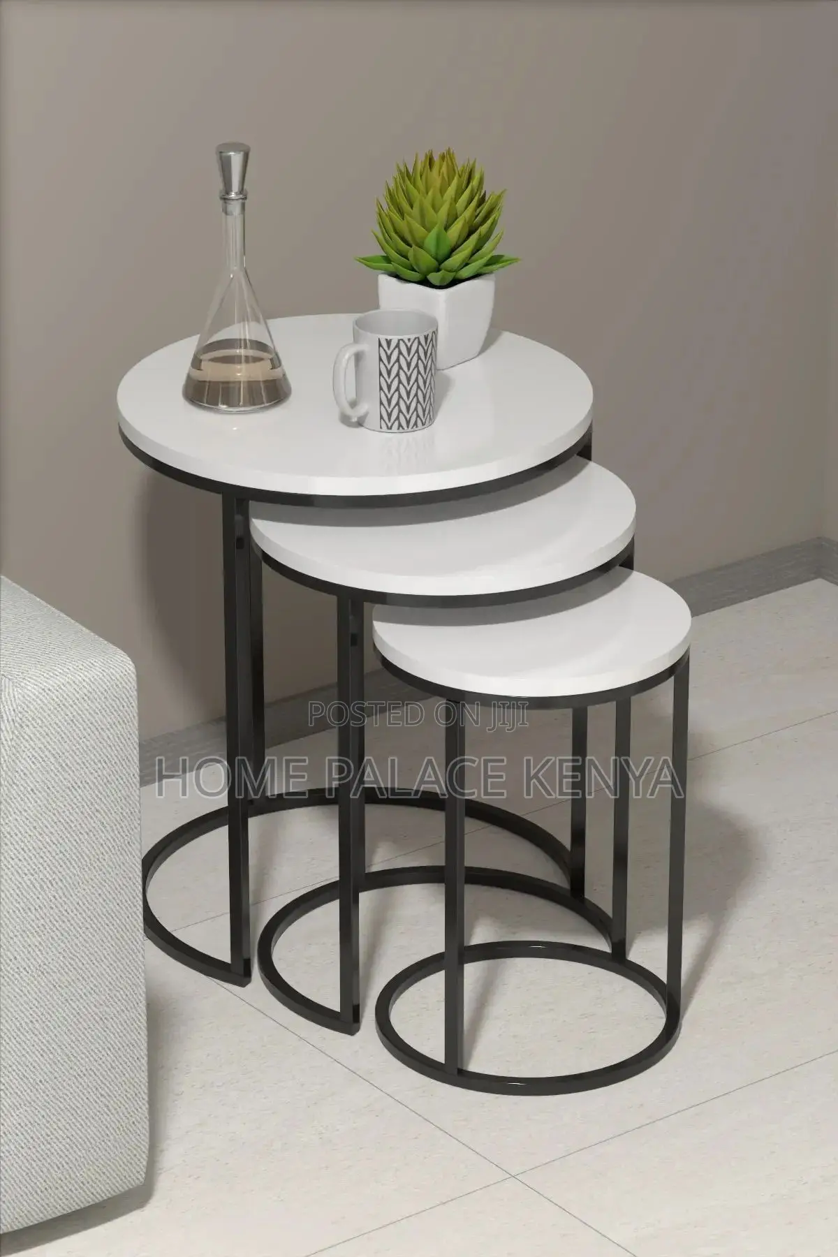 Nesting Table; Space Saving Marble Top Nesting Tables for Living Rooms