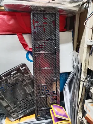 Modern Car Registration Number Plates Carbon Pattern Plates Holder