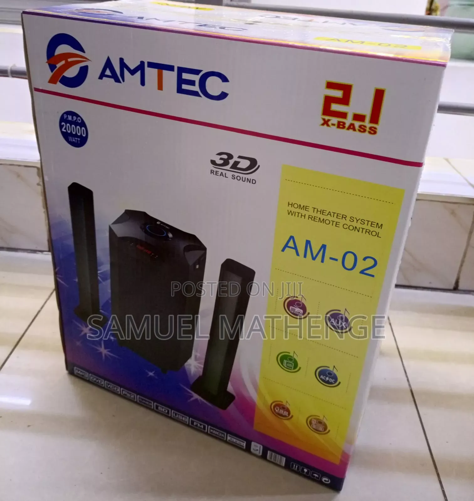 Amtec AM-02 Home Theatre Speaker System – Bluetooth/Fm/USB/Sd