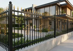 Custom Wrought Iron Palisade Fence - Heavy Duty Security Fencing
