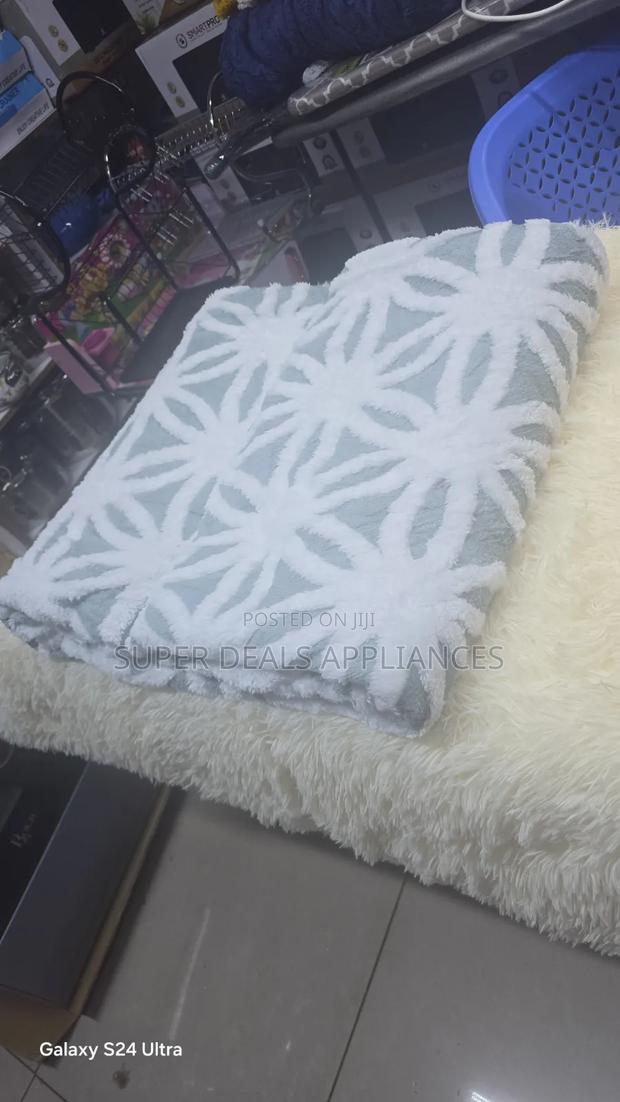 Grey and White Sharper Fleece Blankets