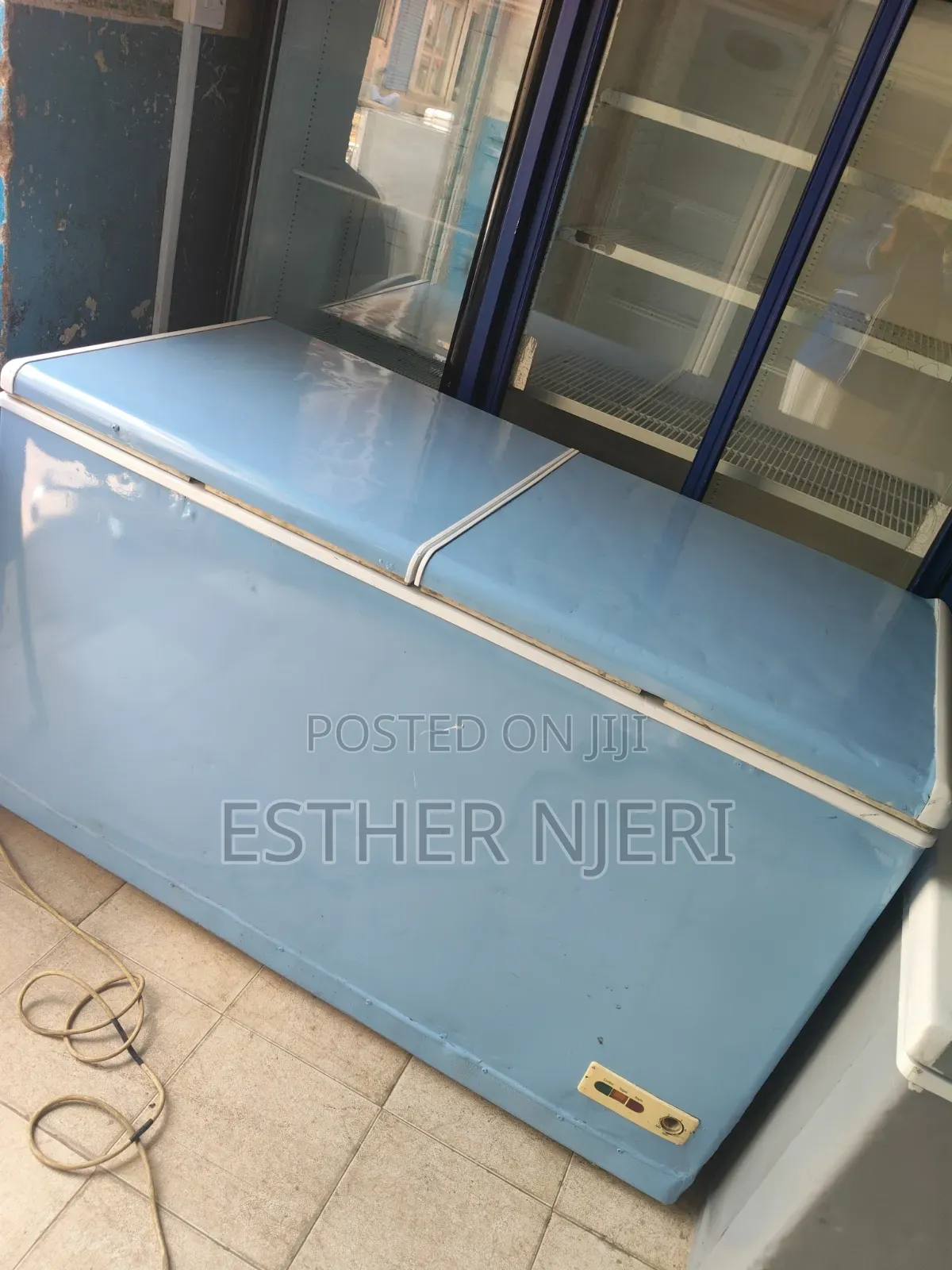 Baby Blue Double Doors Ramtoms Chest Freezer
