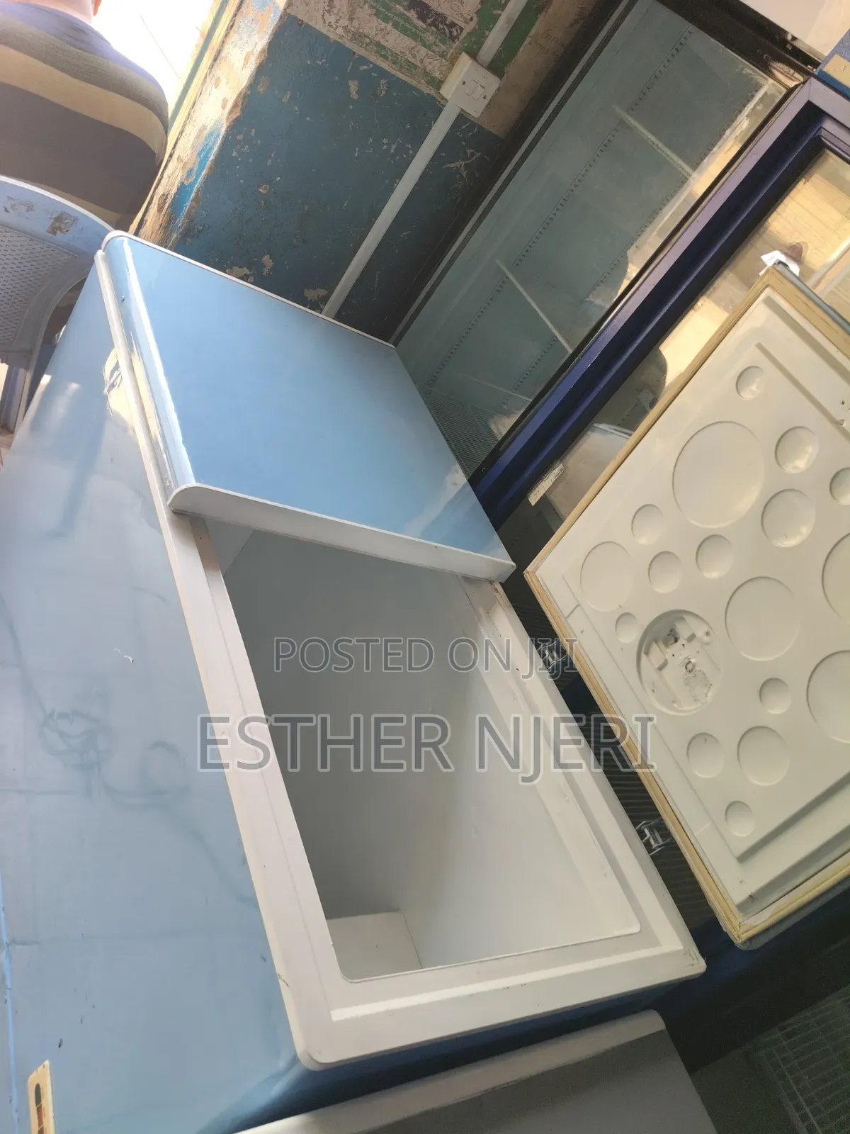 Baby Blue Double Doors Ramtoms Chest Freezer