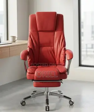 Offiec Chair : Executive Red Office Chair With Footrest