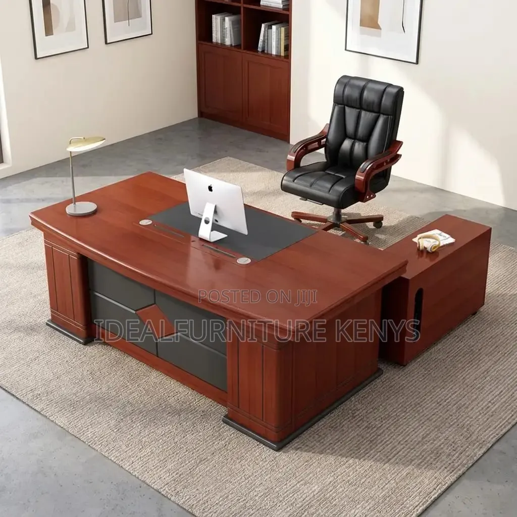Executive Office Desk With Side Drawers