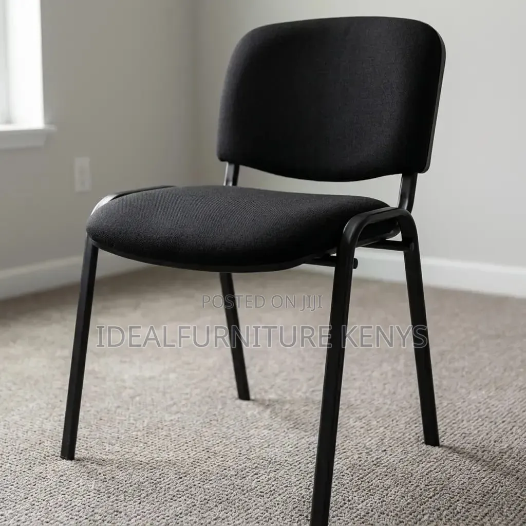 Black Fabric Stackable Chairs