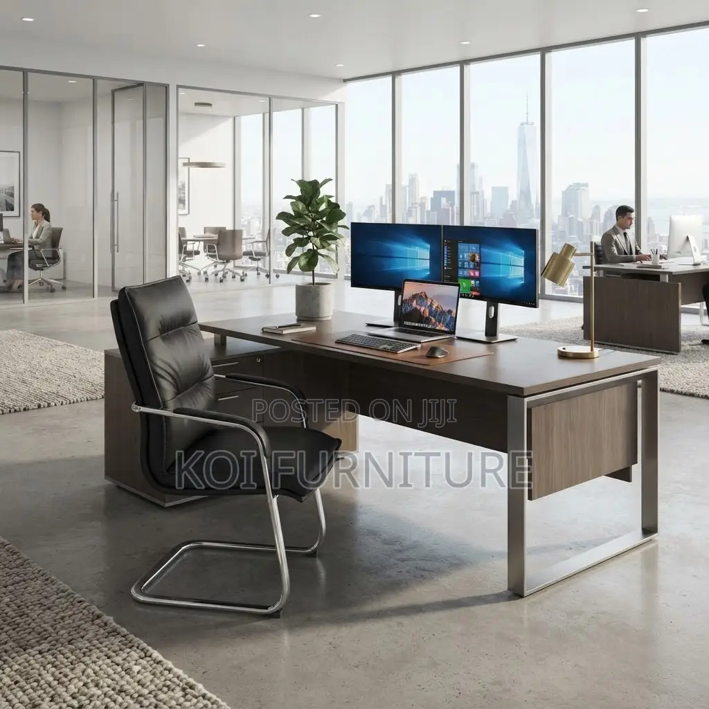 Office Chairs; Executive Leather Office Seat With Sle Base High Back