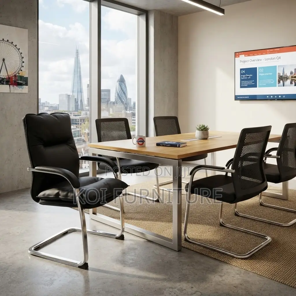 Office Chairs; Executive Leather Office Seat With Sle Base High Back