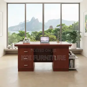 Office Desk; 120CM Modern Mahogany Made Home Office Red Desk