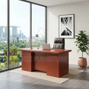 Office Desk; 120CM Modern Mahogany Made Home Office Red Desk