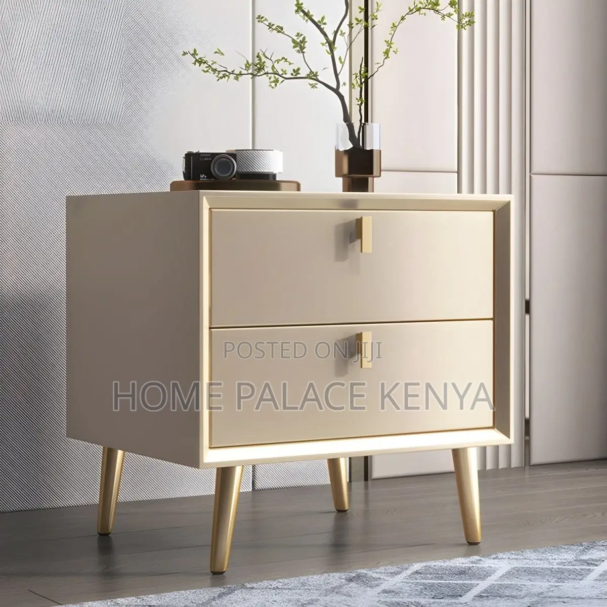 Bedside Cabinet; Modern Bedside Table With Two Storage Drawers