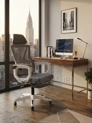Office Chairs; Fabric Modern Office Seat With Foldable Footrest