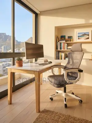 Office Chairs; Fabric Modern Office Seat With Foldable Footrest