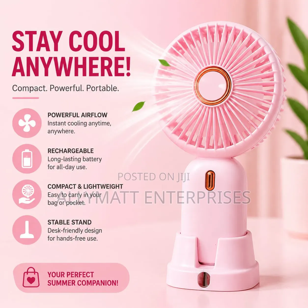 Hand Held Portable Fan