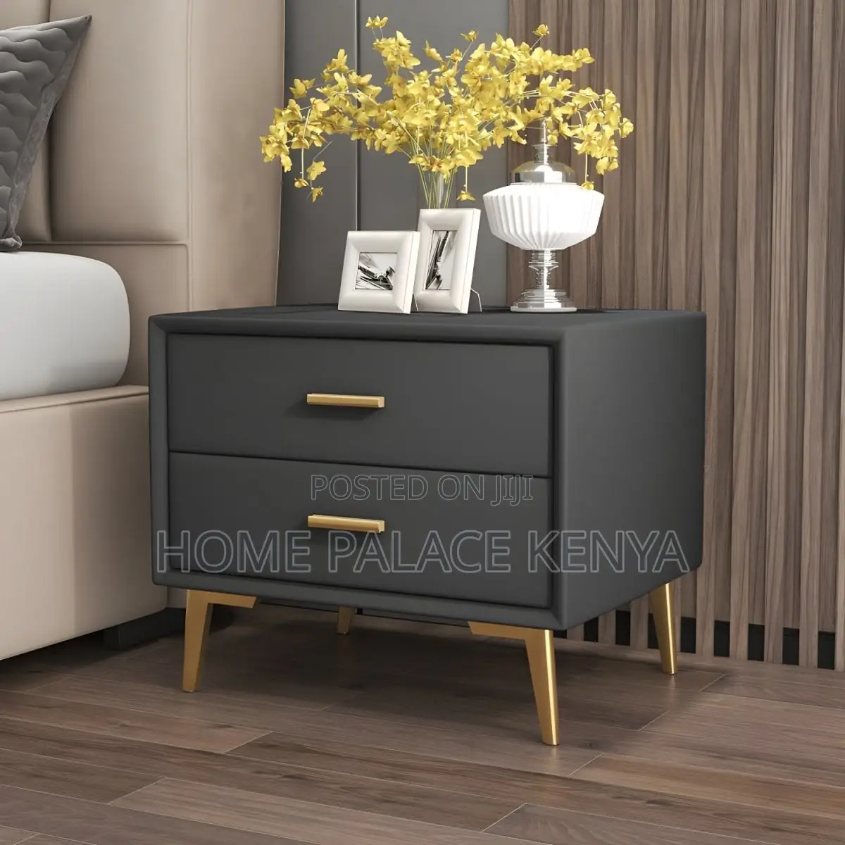 Bedside Cabinet; Modern Bedside Table With Two Storage Drawers
