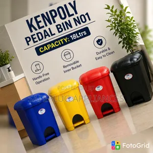 18L Pedal Dustbin – Spacious Foot-Operated Waste Bin for Home Office