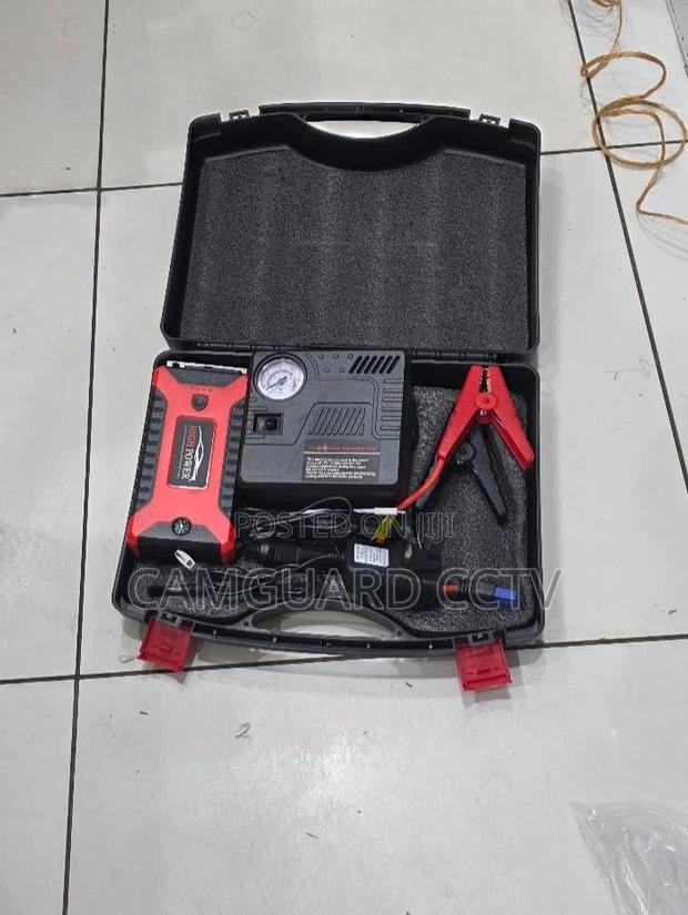 High Power 4-in-1 CarJump Starter Kit With Air Compressor Power Bank