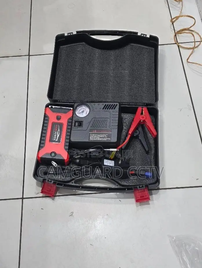 High Power 4-in-1 CarJump Starter Kit With Air Compressor Power Bank