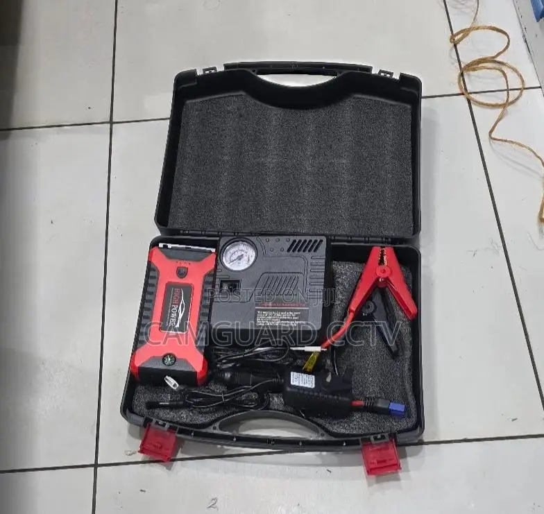 High Power 4-in-1 CarJump Starter Kit With Air Compressor Power Bank