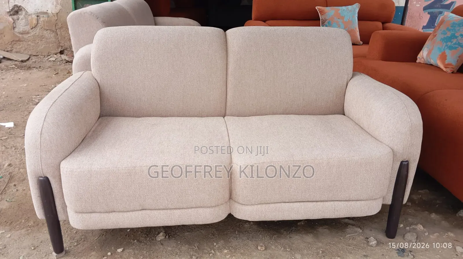 Elegant Luxury 5- Seater Sofa Cream