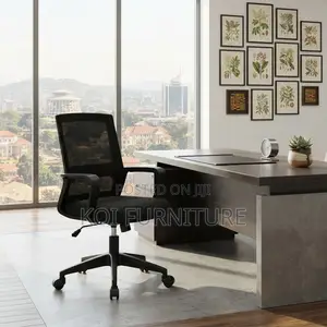 Office Chairs; Mid Back Black Ergonomical Office Kaptains Chairs