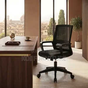 Office Chairs; Mid Back Black Ergonomical Office Kaptains Chairs