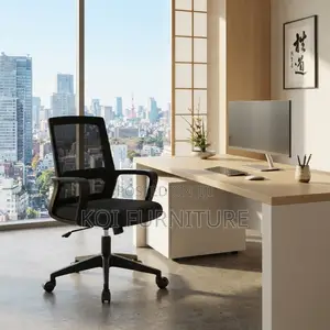 Office Chairs; Mid Back Black Ergonomical Office Kaptains Chairs