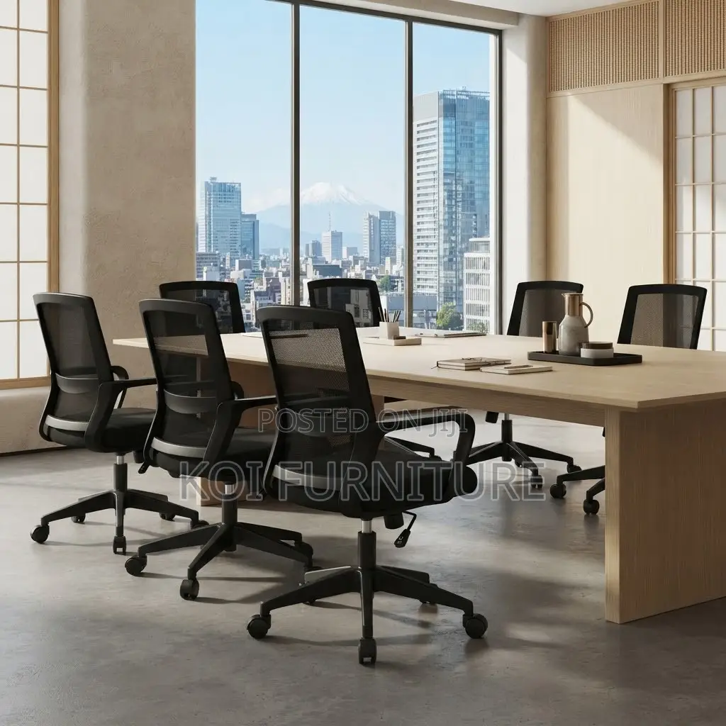 Office Chairs; Mid Back Black Ergonomical Office Kaptains Chairs