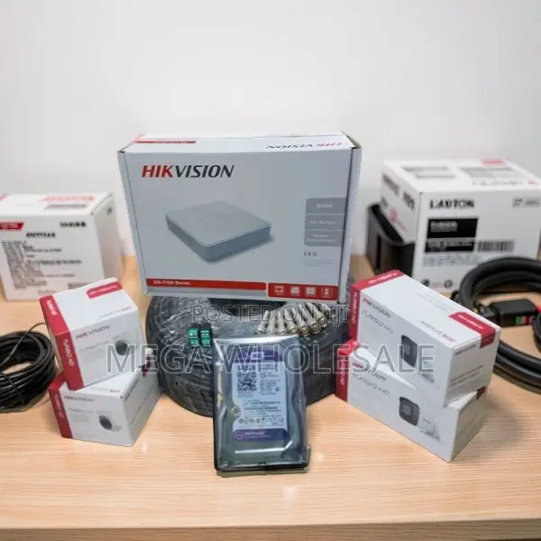 Waterproof 4 Hikvision Full HD CCTV Cameras Complete System Kit