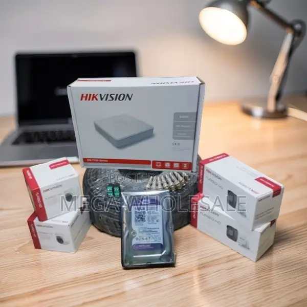 IOS Support 4 Hikvision Full HD CCTV Cameras Complete System Kit
