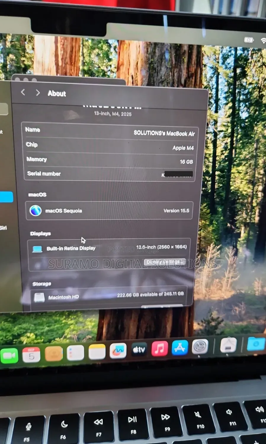 Laptop Apple MacBook Air 2025 M4 16GB Apple M4 SSD 256GB