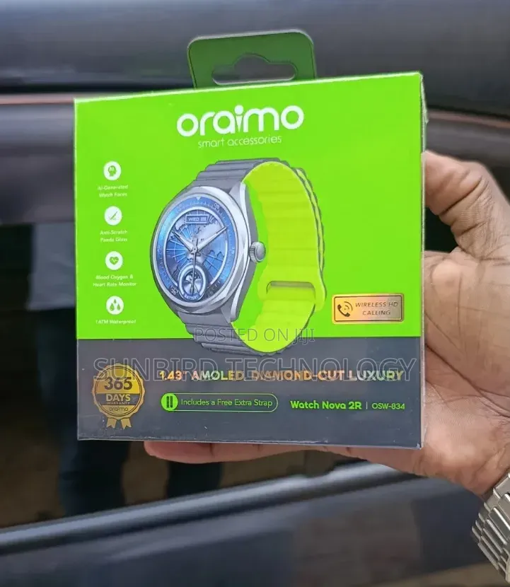 Oraimo Osw-834 Wireless Hd Calling Watch Nova 2r Smartwatch