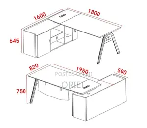 1.6 Metres L-Shaped Office Desk : L-Shape Table